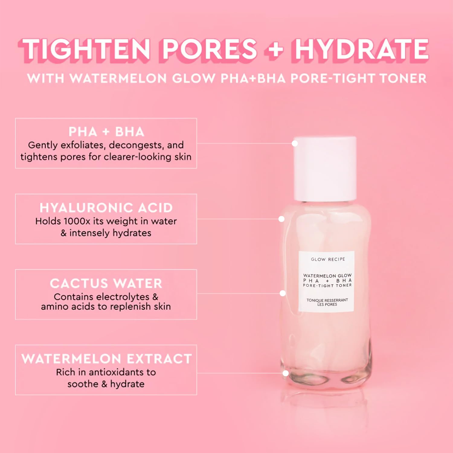 Glow Recipe Dewy Destination Skin Care Set - Watermelon Glow PHA + BHA Pore-Tight Toner (40ml) + Niacinamide Serum Dew Drops (40ml) + Overnight AHA Treatment (60ml) - Vegan Skincare for Glowing Skin : Beauty & Personal Care