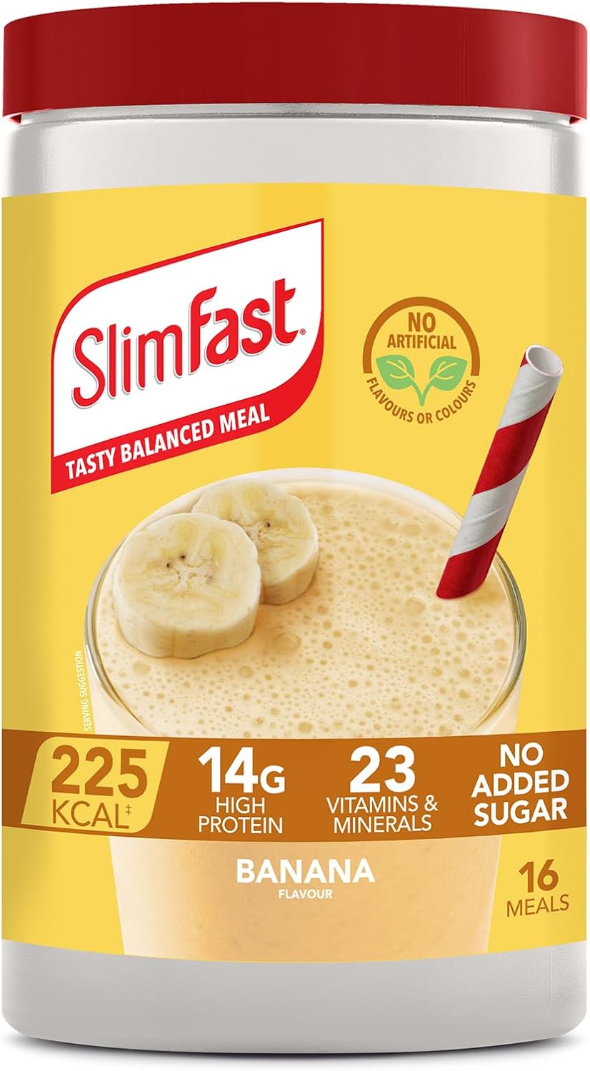 Slimfast Meal Replacement Shake For Weight Loss & Balanced Diet, High Protein, Vitamins, Minerals, White Chocolate & Raspberry Flavour, 16 Meals, 584 G, Packaging May Vary