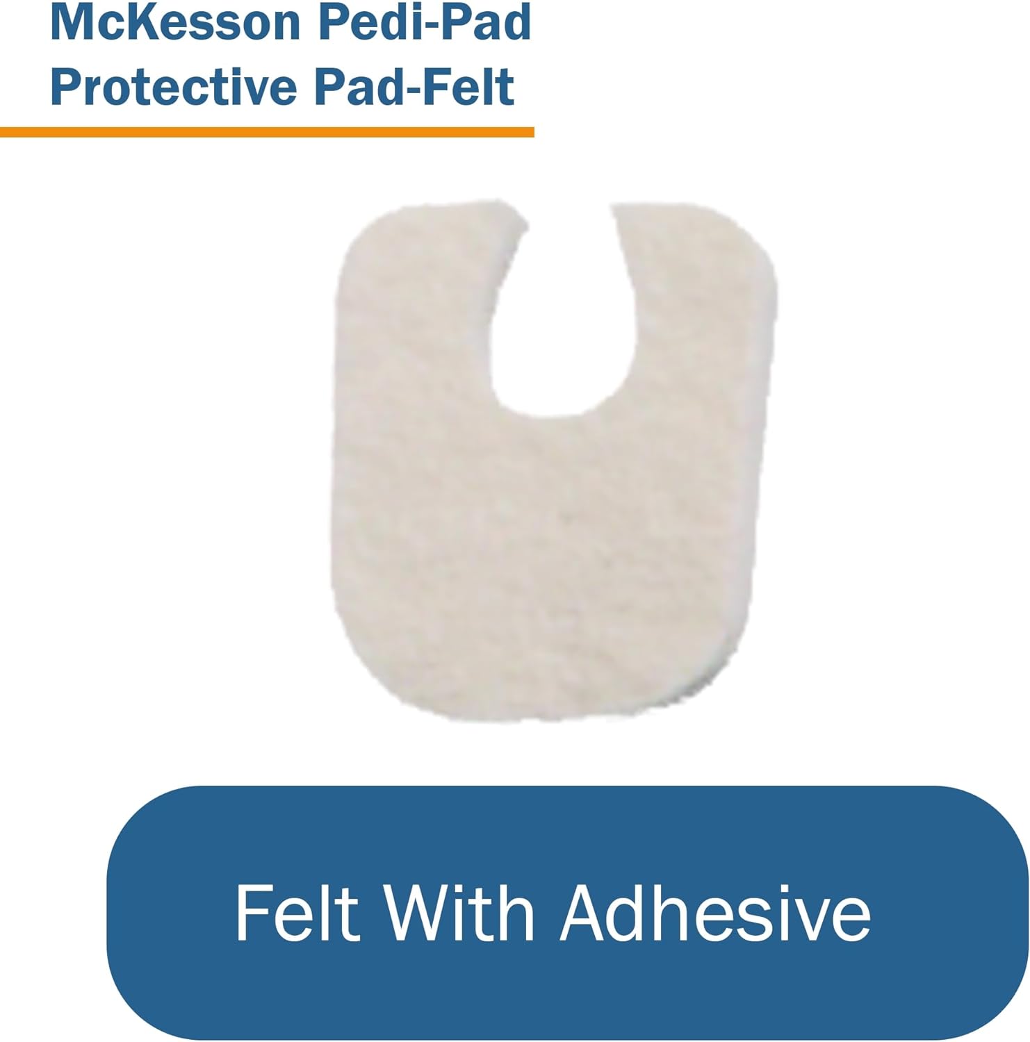 McKesson Protective Foot Pads - Felt, Adhesive, White - Size 105, 1/8 in, 100 Count