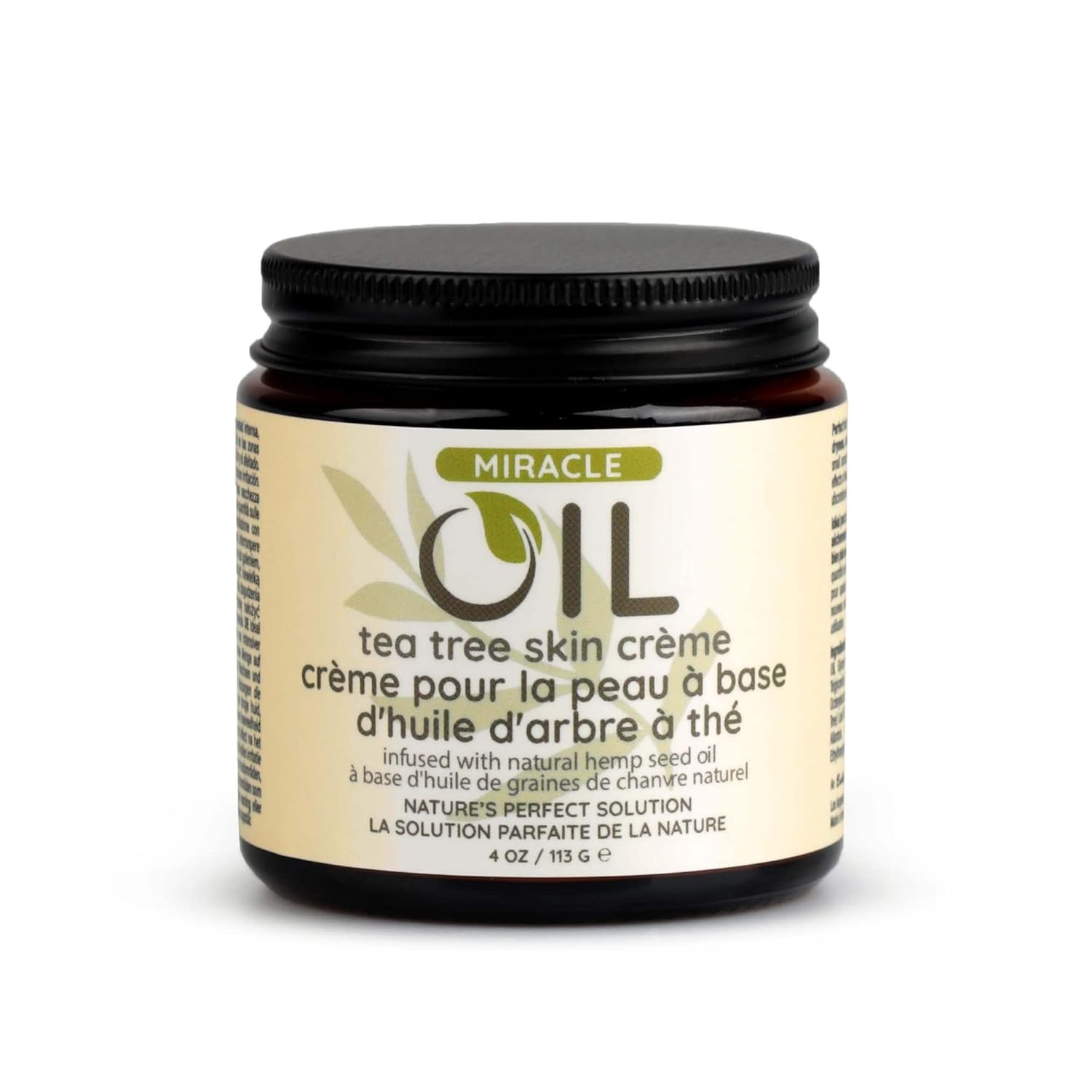 Earthly Body Miracle Oil Tea Tree Creme, 4 Oz. - Tea Tree, Hemp Seed, Safflower & Sunflower Seed Oils - Nourish & Protect Skin, Smooth Rough Patches, Calm Irritation - 100% Vegan, Cruelty-Free