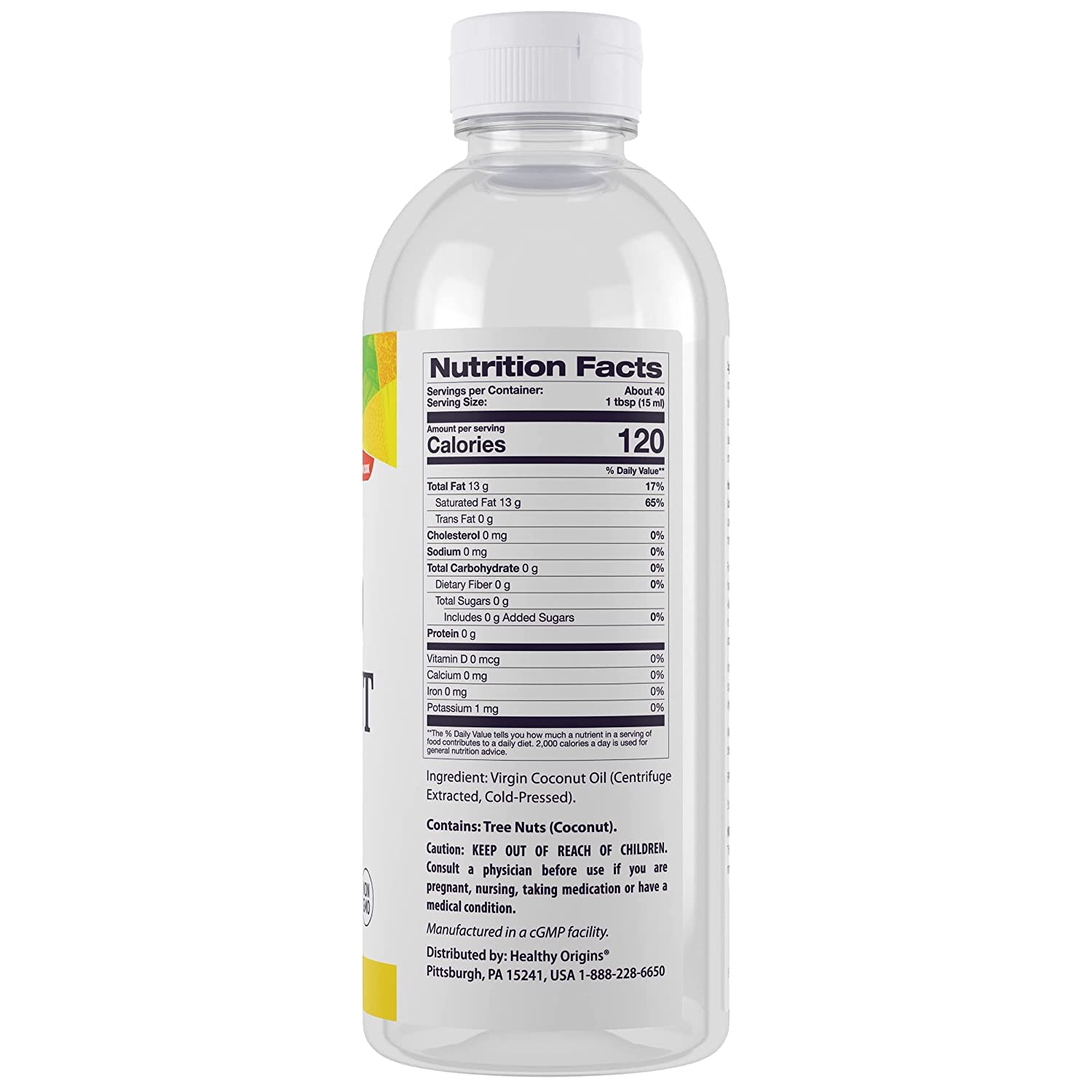 Healthy Origins Coconut Oil, Liq (100% Virgin) - Virgin, Unrefined, Cold-Pressed Liq Coconut Oil - 93% MCTs - Centrifuge Extracted Coconut Oil - 20  