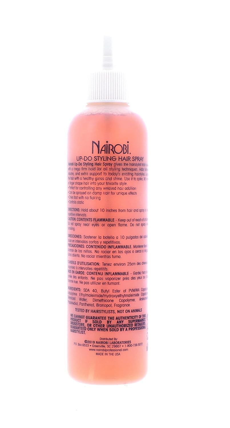 Nairobi Up-Do Styling Hair Spray Unisex, 8 Ounce : Beauty & Personal Care