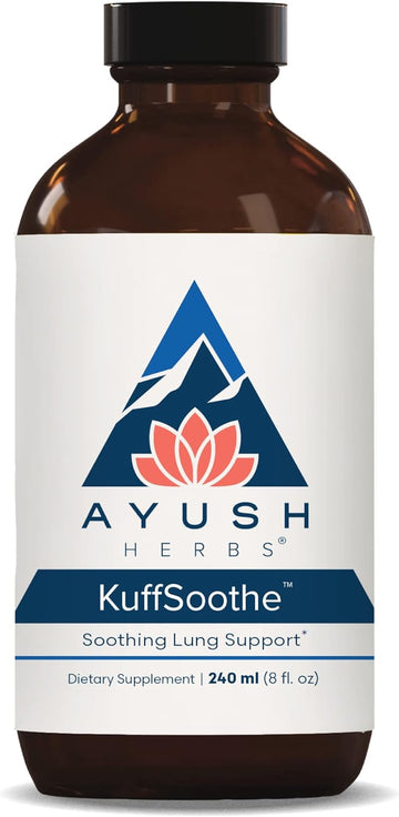 Ayush Herbs Kuffsoothe, All-Natural Ayurvedic Throat and Bronchial Wellness Syrup for Adults and Children, Throat and Respiratory Supplement, 8 Fluid Ounces