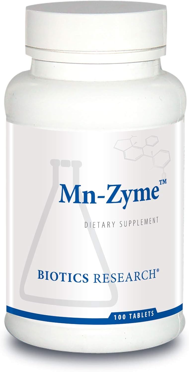 Biotics Research Mn Zyme, Manganese, Antioxidant, Metabolism Support, Bone And Cartilage Development. 100 Tabs