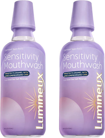 Lumineux Sensitivity Mouthwash Certified Non-Toxic, Dentist Formulated, 16 oz (2 Pack)