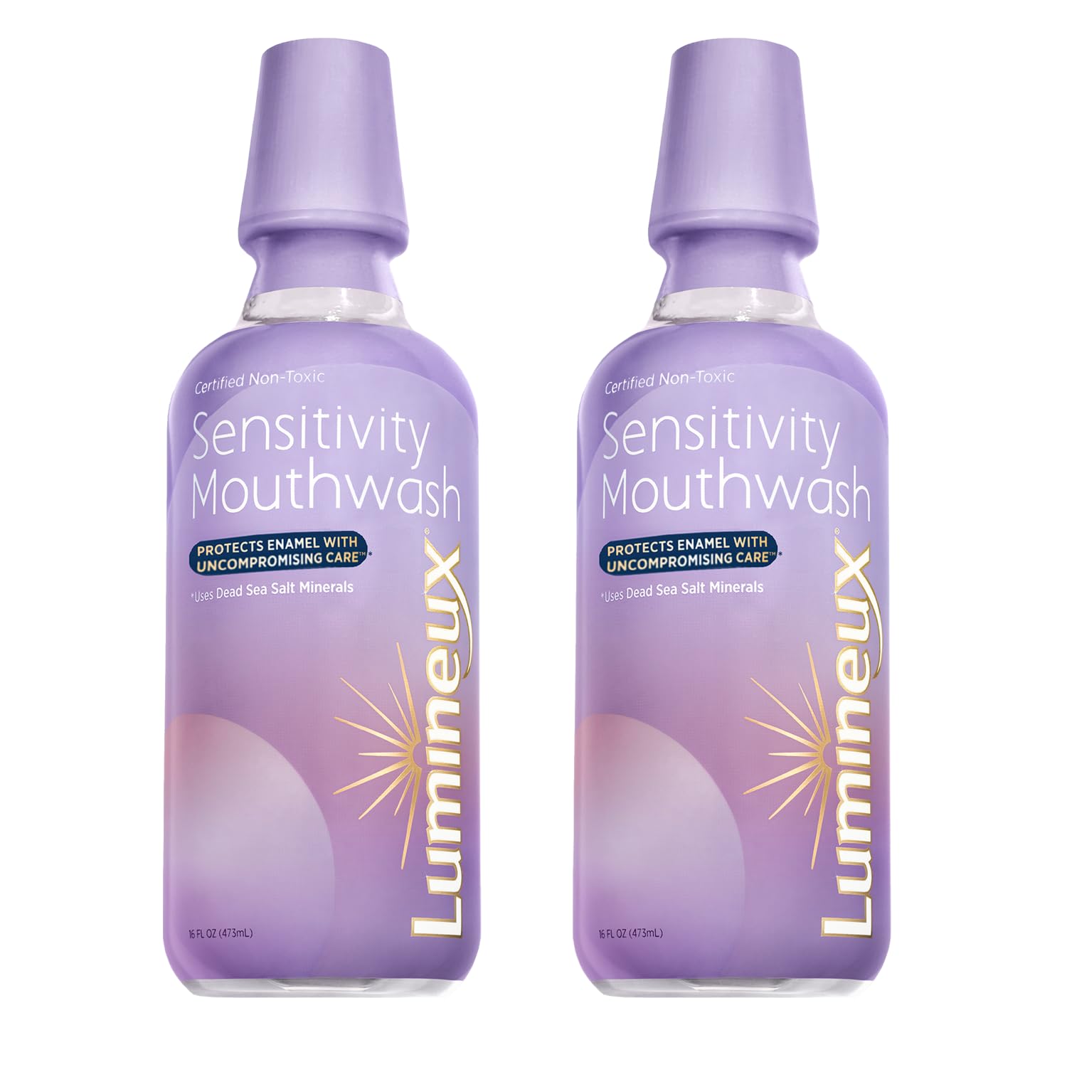 Lumineux Sensitivity Mouthwash Certified Non-Toxic, Dentist Formulated, 16 Oz (2 Pack)