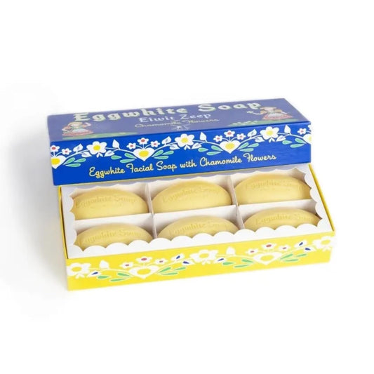 Eggwhite Soap "Eiwit Zeep" With Chamomile 6-Bar Gift Box : Facial Soaps : Beauty & Personal Care