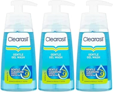 Clearasil Daily Clear Skin Perfecting Gel Wash Sensitive (Pack of 3 x 150 ml)