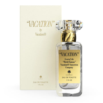 Vacation “Grand Cuvée” Eau De Toilette Sunscreen, Amber Vanilla Perfume For Women & Men, Unisex Summer Scent With Argan, Peach, Cedarwood & Vanilla Bean, 1 Fl. Oz