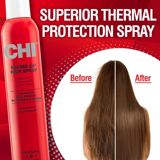 Chi Enviro 54 Natural Hold Hair Spray, 284G White