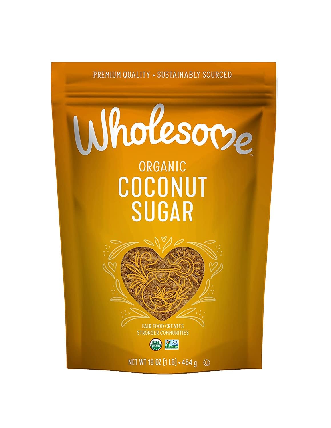 Wholesome Sweeteners Organic Coconut Palm Sugar, 16 Ounce