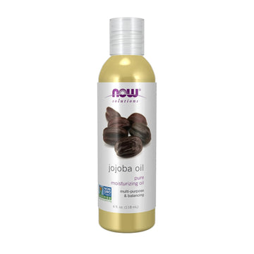Now Foods Solutions, Jojoba Oil, 100% Pure Moisturizing, Multi-Purpose Oil For Face, Hair And Body, 4-Ounce