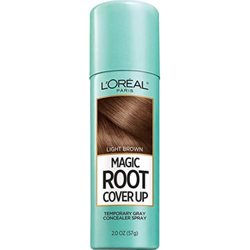 L'Oreal Paris Root Cover Up Temporary Gray Concealer Spray, Hair Color Spray With Filling & Thickening Coverage, Light Golden Brown, Packaging May Vary