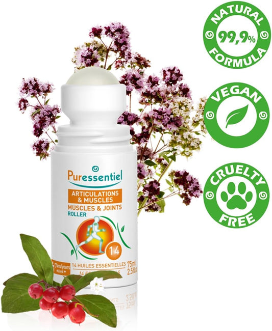 Puressentiel Duo Pack Muscles & Joints Roll On 75Ml X2 – Providing Fast Relief & Naturally Soothes Muscle Pain, Back Pain Relief, Neck Pain Relief & Shoulder Aches. Acupressure Massager & Muscle Rub