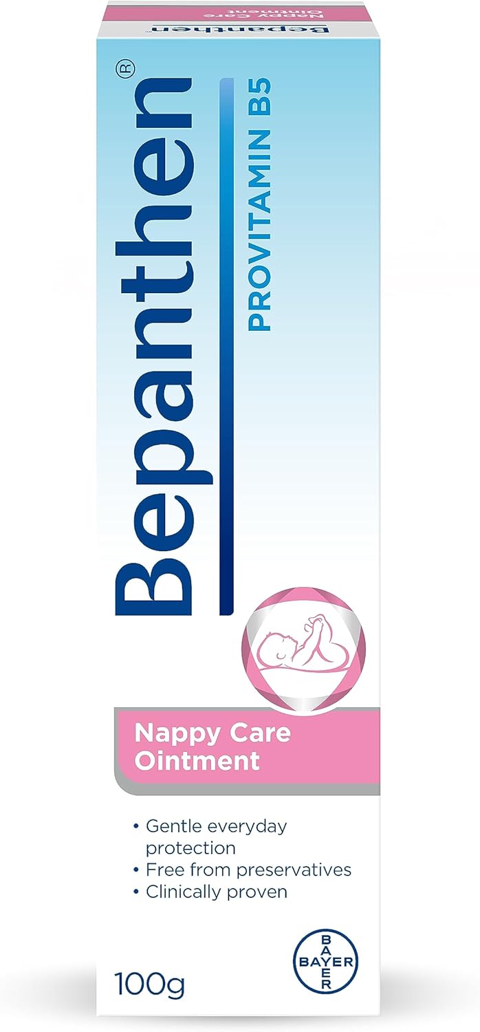Bepanthen Nappy Care Ointment | Nappy Cream with Provitamin B5 | Suitable for Newborns Skin, 100 g (Packing May Vary). (Pack of 3)