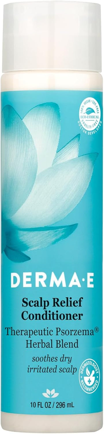 Derma E Scalp Relief Conditioner With Psorzema Herbal Blend – All Natural Scalp Treatment & Dandruff Conditioner – Soothes Itchy Scalp And Promotes Scalp Health, 10 Fl Oz (Pack Of 1)