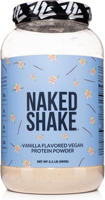 NAKED nutrition Naked Shake - Vanilla Protein Powder - Plant Based Protein Shake With Mct Oil, Gluten-Free, Soy-Free, No Gmos Or Artificial Sweeteners - 30 Servings