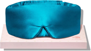 Litbear Silk Sleep Mask For Side Sleeper, Eye Mask Sleeping For Women Men 100% 22 Momme Pure Mulberry Silk, Face-Hugging Padded Eye Cover For Sleeping With Adjustable Band (Black)