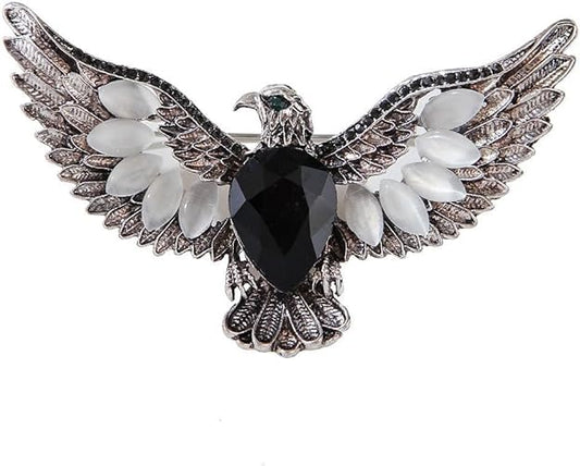 Fly Eagle Bird Brooch for Women & Men – Fashion Glass Brooch Pin for Uniforms, Jackets & Accessories | Elegant Chest Decoration Jewelry