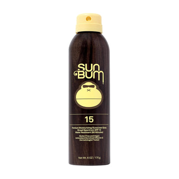 Sun Bum Original SPF 15 Sunscreen Spray |Vegan and Hawaii 104 Reef Act Compliant (Octinoxate & Oxybenzone Free) Broad Spectrum Moisturizing UVA/UVB Sunscreen with Vitamin E | 6 oz