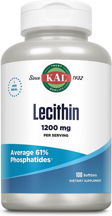 Kal 1200 Mg Lecithin Softgels, 100 Count