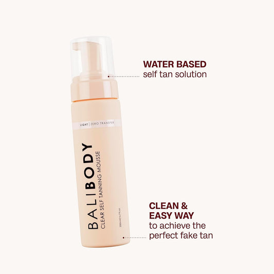 Bali Body Light Zero Transfer Clear Self Tanning Mousse 200 Ml