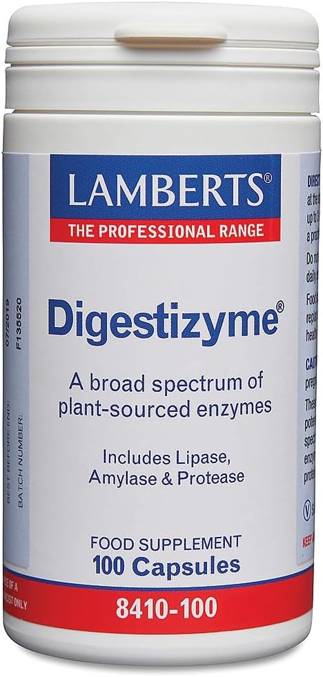 Lamberts Digestizyme - 100 Vegetarian Capsules - Comprehensive Enzyme Complex