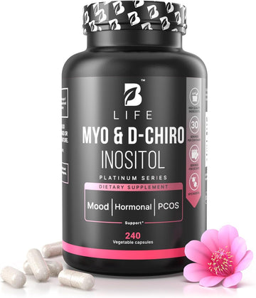 Myo-Inositol & D-Chiro Inositol By B Life - 240 Capsules | Made In Usa | 40:1 Ratio | Vitamin B8 Supplement