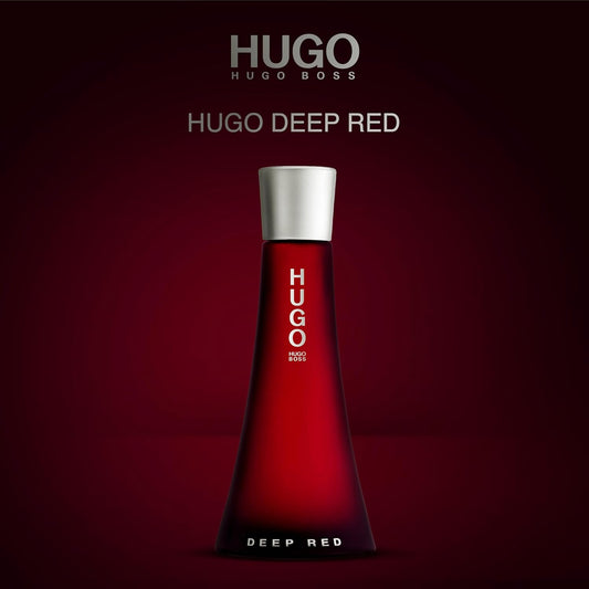 Hugo Deep Red - Eau De Parfum For Her - Ambery Fragrance With Notes Of Clementine, Freesia, Sandalwood