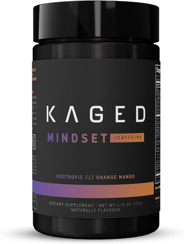 Kaged Nootropic Formula | Mindset | Focus and Productivity Supplement | Pure Caffeine | Enhances Memory, Mood, Clarity | 30 Servings