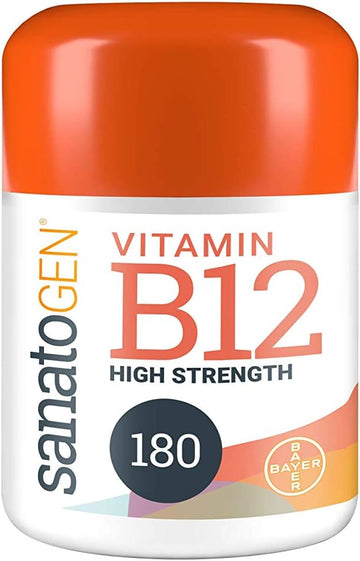 Sanatogen Vitamin B12 High Strength Tablets For Men And Women Suitable For Vegans & Vegetarians, 180 Tablets, 6 Months Supply, 67 G