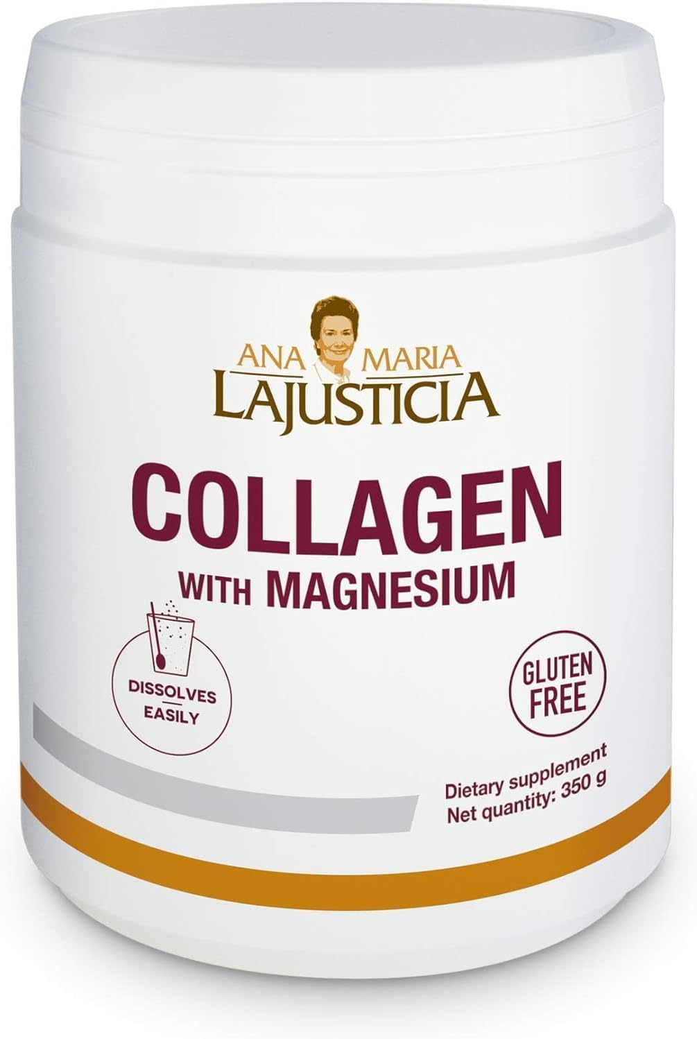 Ana Maria Lajusticia Collagen With Magnesium Powder (350G Natural Taste) : Health & Household