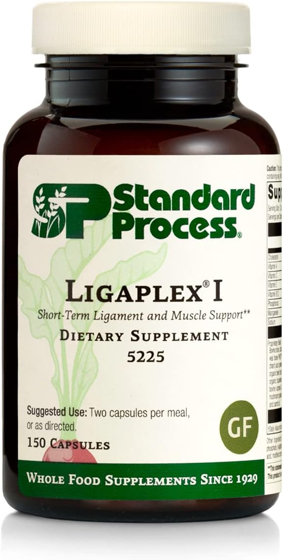 Standard Process Ligaplex I - Whole Food Supplement, Manganese Supplement, Bone Health And Bone Strength, Joint Support With Phosphorus, Shitake, Calcium Lactate, Beet Root And More - 150 Capsules