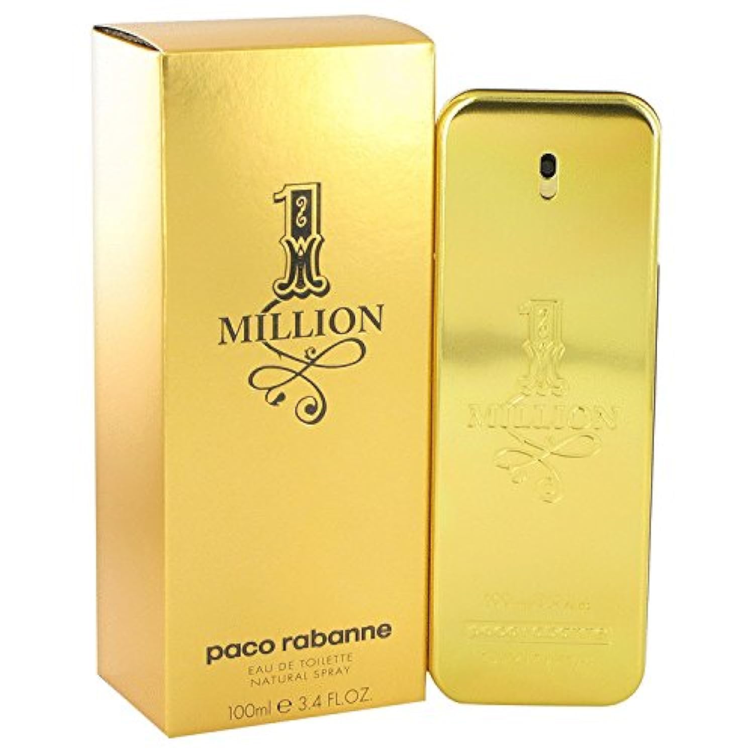 Paco Rabanne 1 Million Eau De Toilette Spray 3.4 Oz Men : Beauty & Personal Care