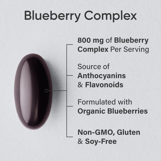 Sports Research Whole Fruit Blueberry Concentrate Made From Organic Blueberries - Non-Gmo & Gluten Free (60 Liquid Softgels)