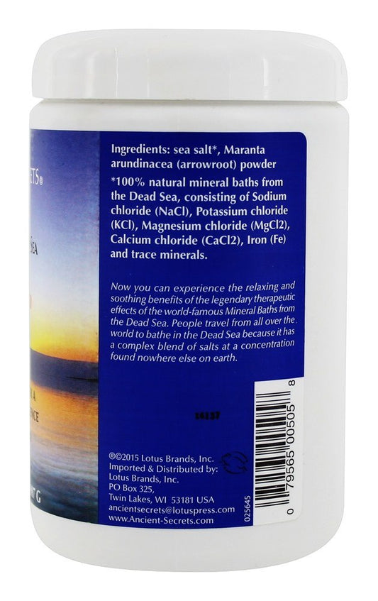 Ancient Secrets Unscented 2 Lb Dead Sea Aromatherapy Bath Salts