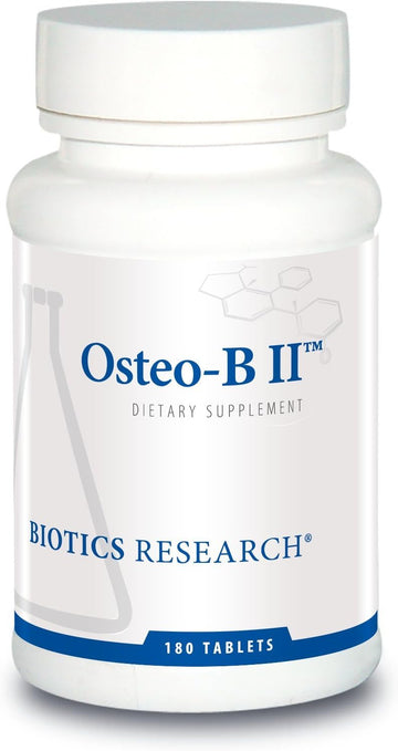Biotics Research Osteo B Ii Optimal Bone Health Support, Healthy Aging, Camg, Easy To Swallow Tablet, Purified Chondroitin Sulfates, 180 Tablets