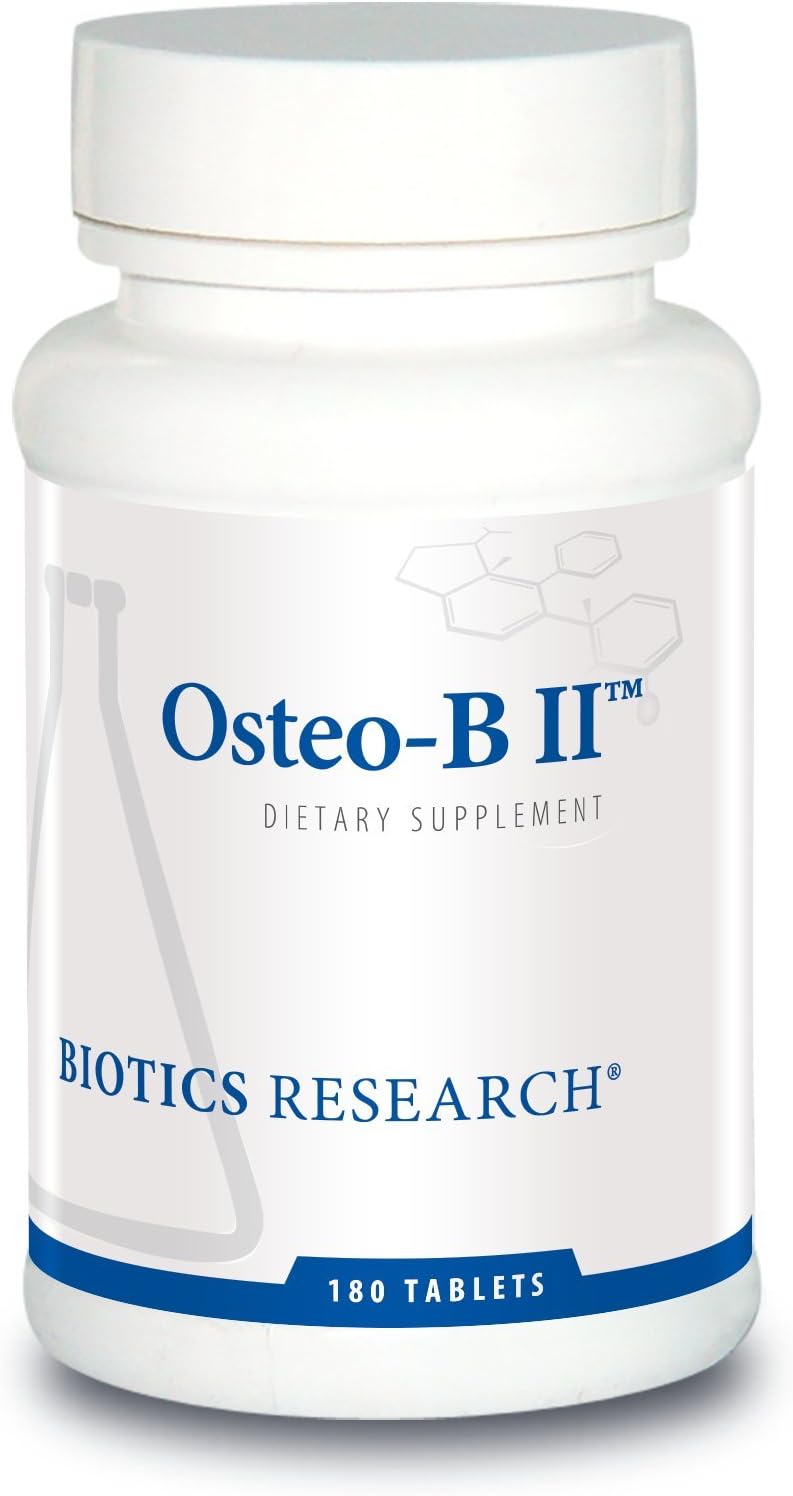 Biotics Research Osteo B Ii Optimal Bone Health Support, Healthy Aging, Camg, Easy To Swallow Tablet, Purified Chondroitin Sulfates. 180 Tabs