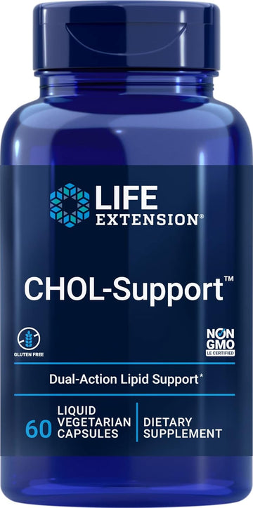 Life Extension CHOL-Support Cholesterol Management Support Supplement – Gluten-Free, Non-GMO, Vegetarian – 60 Liquid Vegetarian Capsules