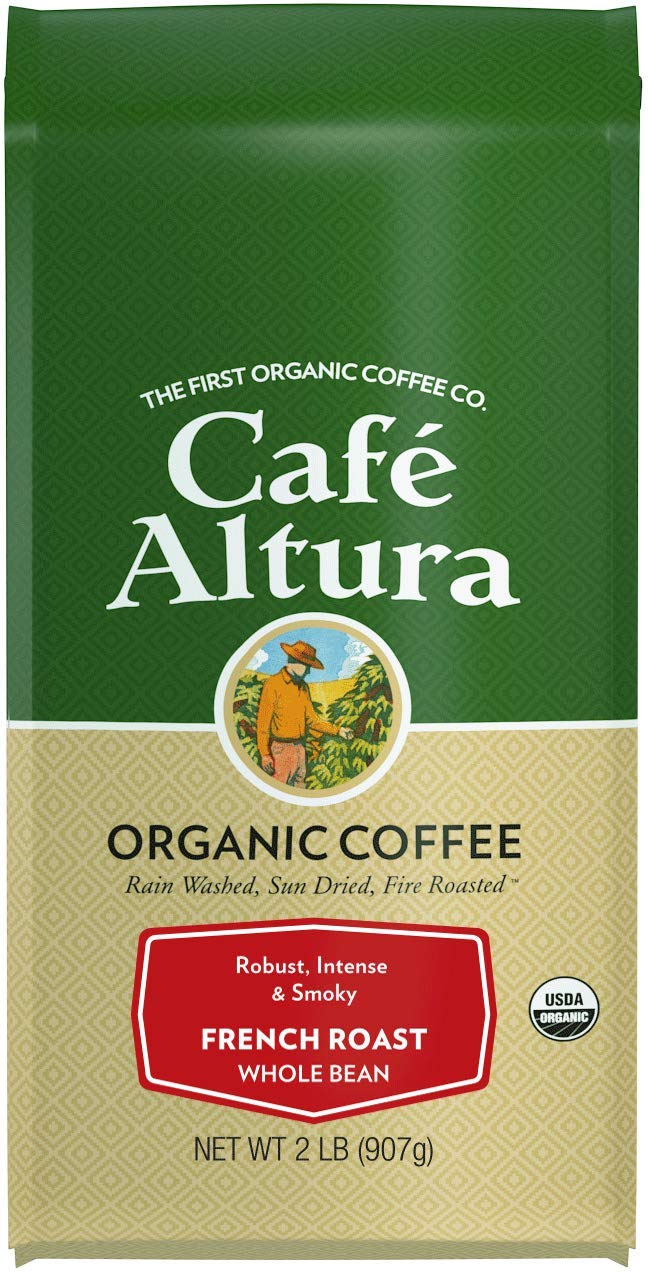 Cafe Altura Whole Bean Organic Coffee, French Roast