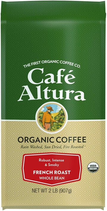 Cafe Altura Whole Bean Organic Coffee, French Roast