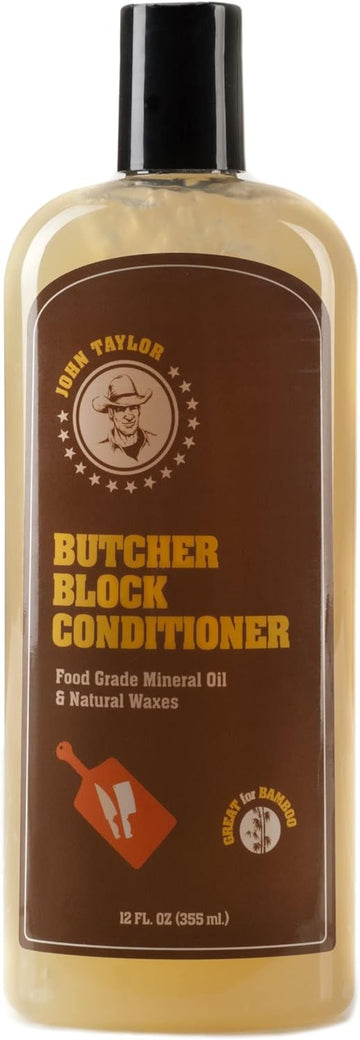 John Taylor Butcher Block Conditioner Food Grade Mineral Oil and Natural Waxes