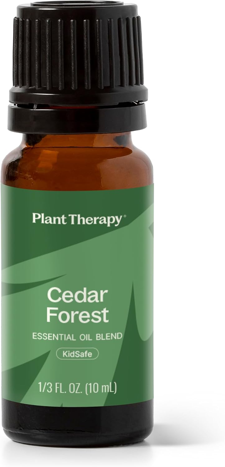 Plant Therapy Cedar Forest Essential Oil Blend 10 Ml (1/3 Oz) Deep And Rich Forest Scent, Relaxing & Grounding, Encourages A Peaceful Mindset