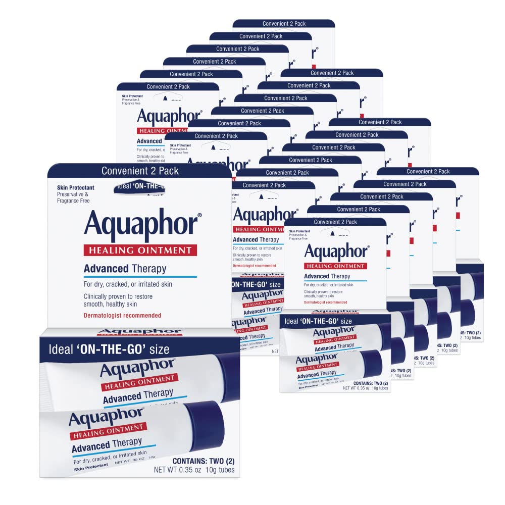Aquaphor Healing Ointment Advanced Therapy Skin Protectant, Dry Skin Body Moisturizer, 0.35 Oz Tube, 28 Count (Pack of 24) : Beauty & Personal Care