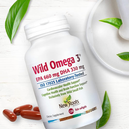 NEW ROOTS HERBAL Wild Omega-3, 900mg, EPA 600mg DHA 330 mg (120 Softge