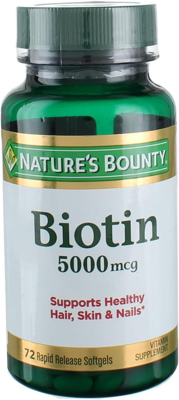 Nature'S Bounty Super Potency Biotin 5000Mcg - 72 Softgels (Pack Of 2)