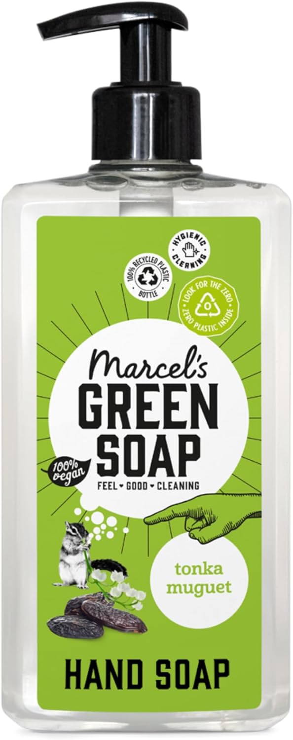 Marcel'S Green Soap - Hand Soap Tonka & Muguet - Handwash Dispenser - Eco Friendly - Vegan - 97% Biodegradable - 500 Ml