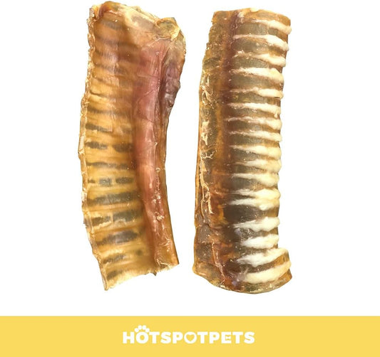 hotspot pets Premium Beef Trachea for Dogs 6" Strips Split - All Natural Grass-Fed Beef Dog Chews, Rich in Glucosamine Chondroitin for Joint Health, Single Ingredient No Rawhide Dog Treats