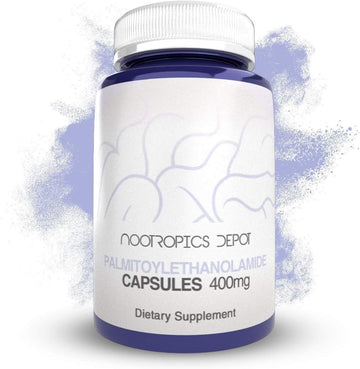 Nootropics Depot Palmitoylethanolamide Capsules | Pea | 400mg Pills | 30 Count | Promotes Healthy Inflammatory Responses