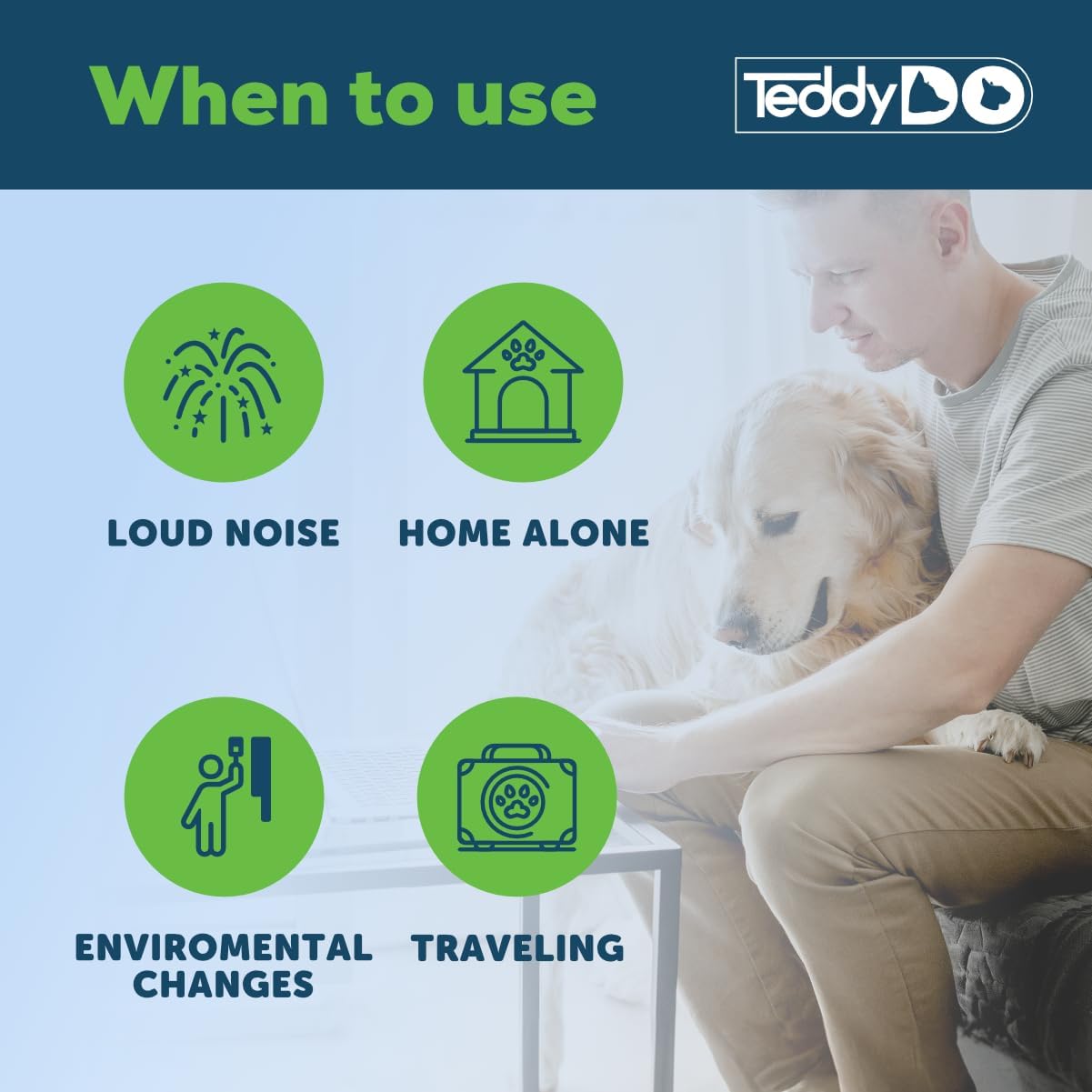 TeddyDo Calming Diffuser Refill for Dogs| Pack of Two| 60 Days Kit | Comfort, Calming and Relax Anxious Dog and Other Problematic Behaviors | 2x48 ml | :Pet Supplies